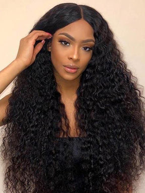 IRoyal Hair Deep Wave Virgin Hair Swiss HD Lace Wigs 5x5 Lace Closure Wigs Pre Plucked